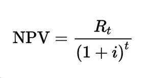 Net present value formula