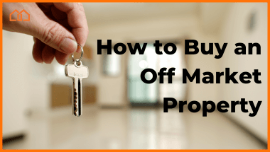 hand holding keys with text how to buy an off market property
