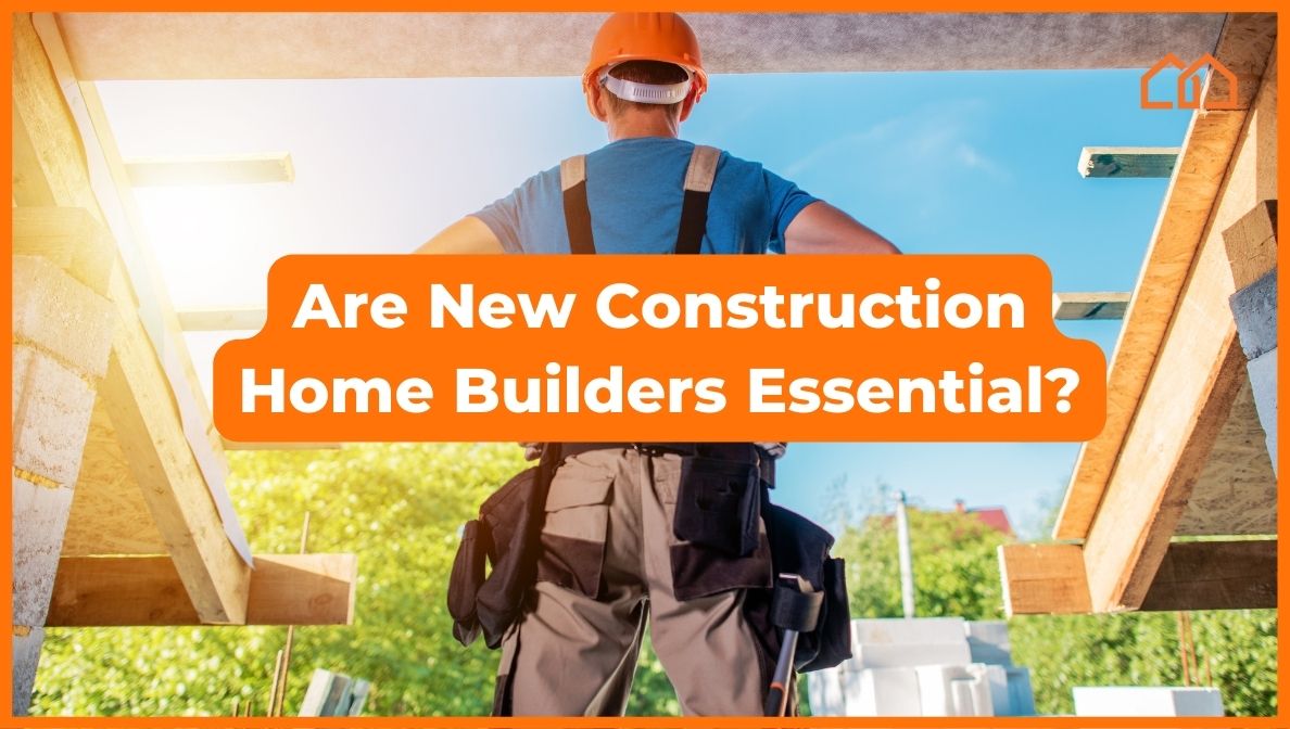 Are home builders essential picture of a construction worker holding a blueprint wearing a hard hat