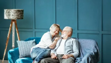 elderly couple downsizing their home