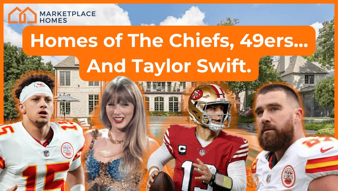 homes of the NFL teams chiefs and 49ers, and taylor swift